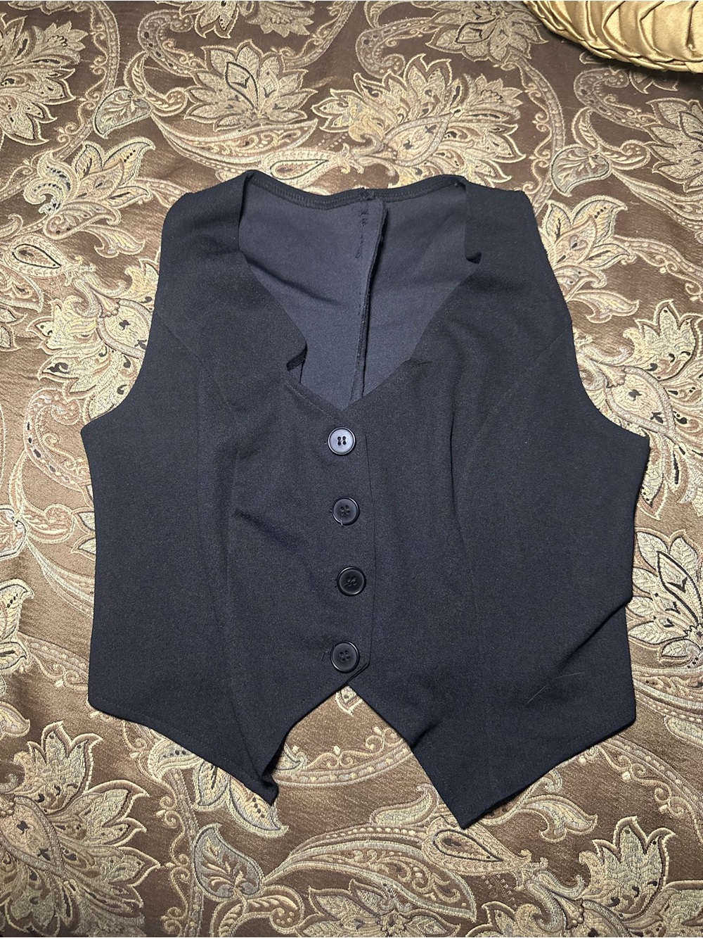 Classic Black Women's Button Vest